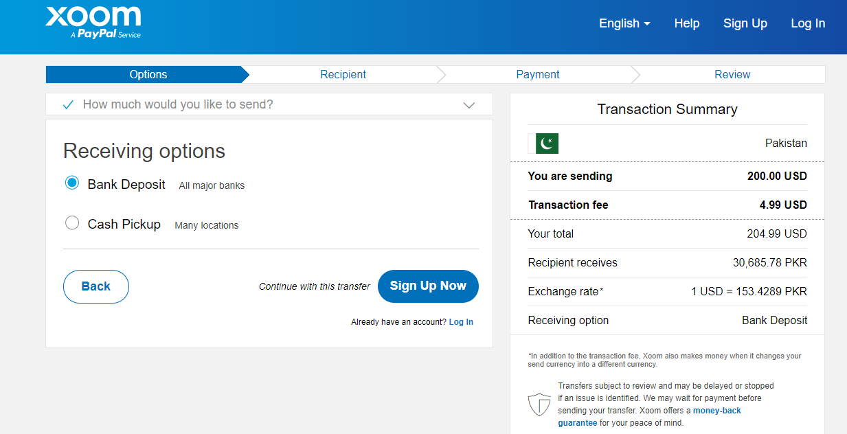 Xoom Pakistan - Send Money to Pakistan Transfer Money Online