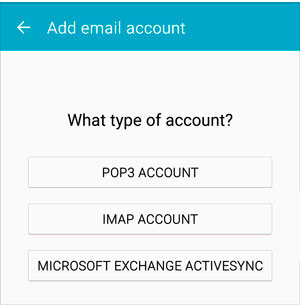 Setup BUCKEYE-EXPRESS.COM email account on your Android Phone Step 2